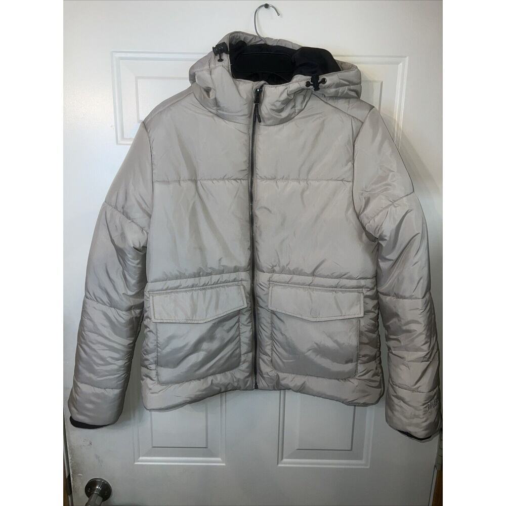 Pulse Parka Jacket Hooded Puffer Coat Tan Women's Medium Zip Lined Winter Ski